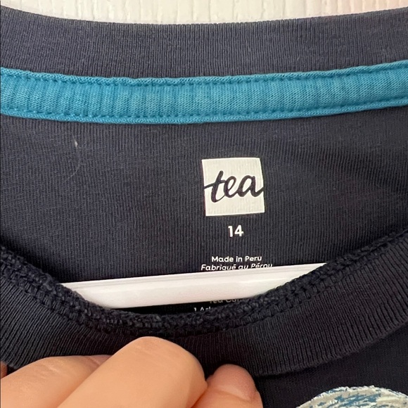 Navy Long Sleeve Shirt with Hawk Design - Picture 5 of 5